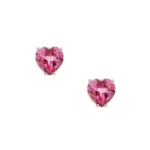 Comete - Orecchini Oro Rosè E Topazio Rosa Cuore